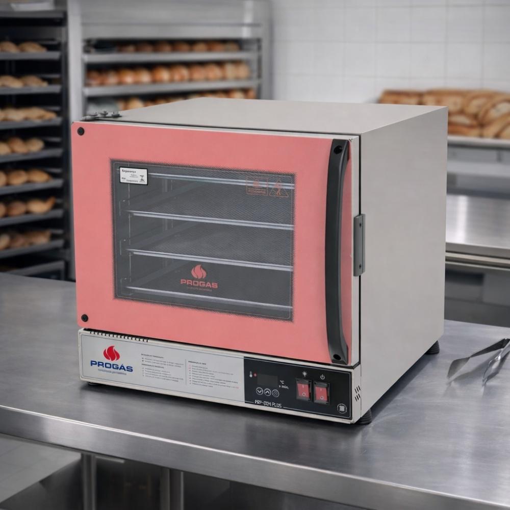 Kit Forno Turbo Elétrico Profissional Digital Prp-004 Plus 220v Rosa + 4 Grades - Progás