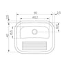 Tanque de Encaixe Para Embutir Hera 34l em Aço Inox Polido 50x40 - Tramontina 94400407