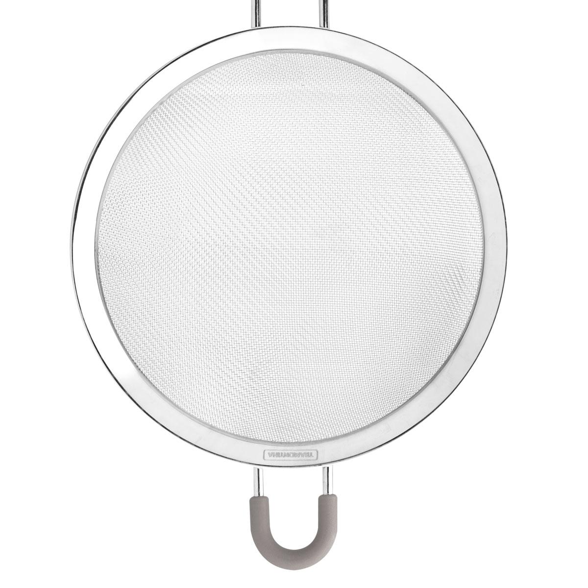 Peneira Softta em Aço Inox Com Cabo e Alça em Silicone Cinza 16 cm - Tramontina 25860162
