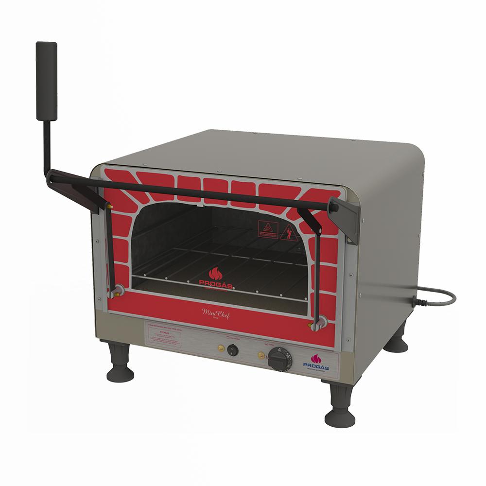 Kit - Forno Assador Refratário Elétrico PRPE-400 220V Mini Chef + Grade Extra - Progás