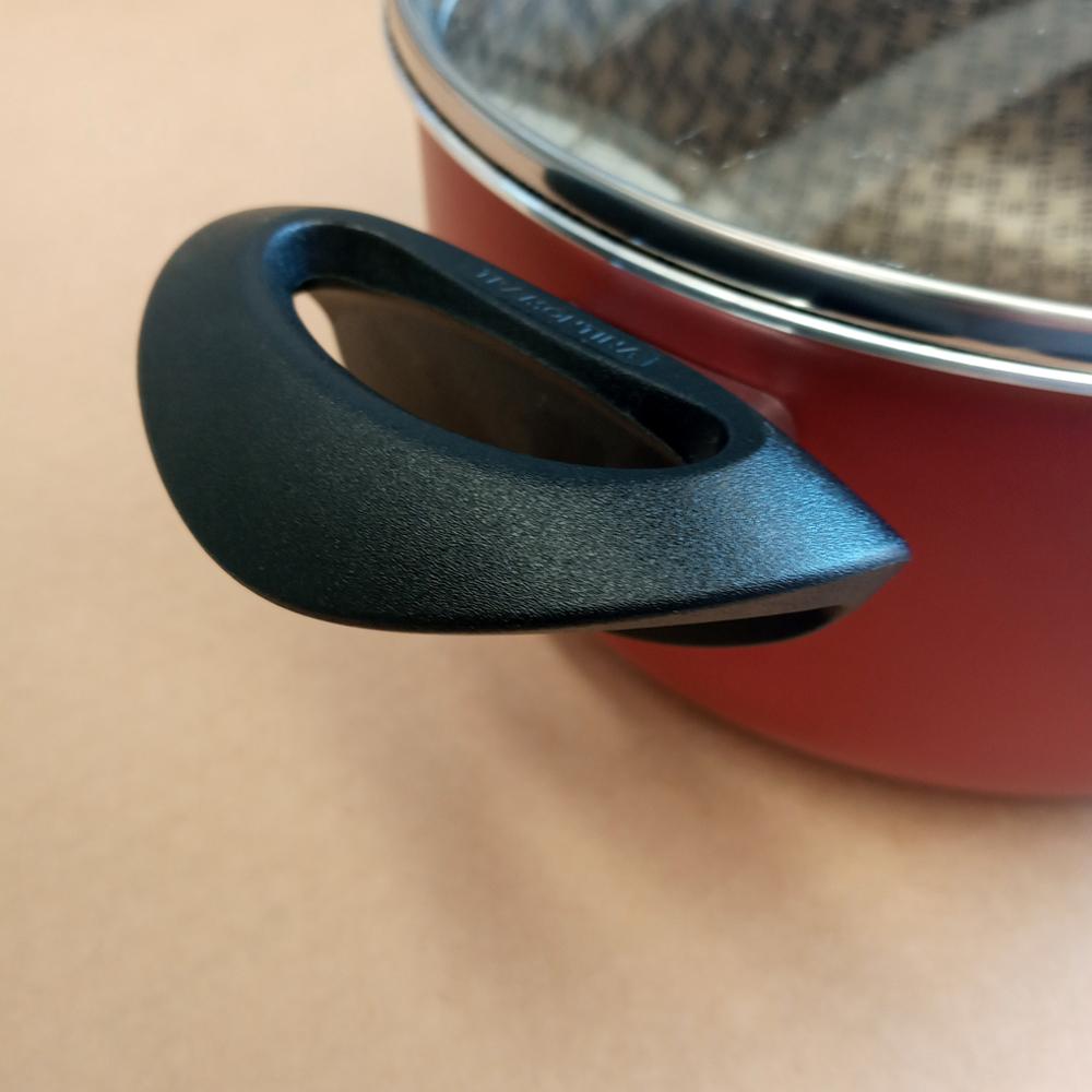 Semi - Panela Em Alumínio 20cm 2,9l Paris Vermelha Com Tampa de Vidro - Tramontina