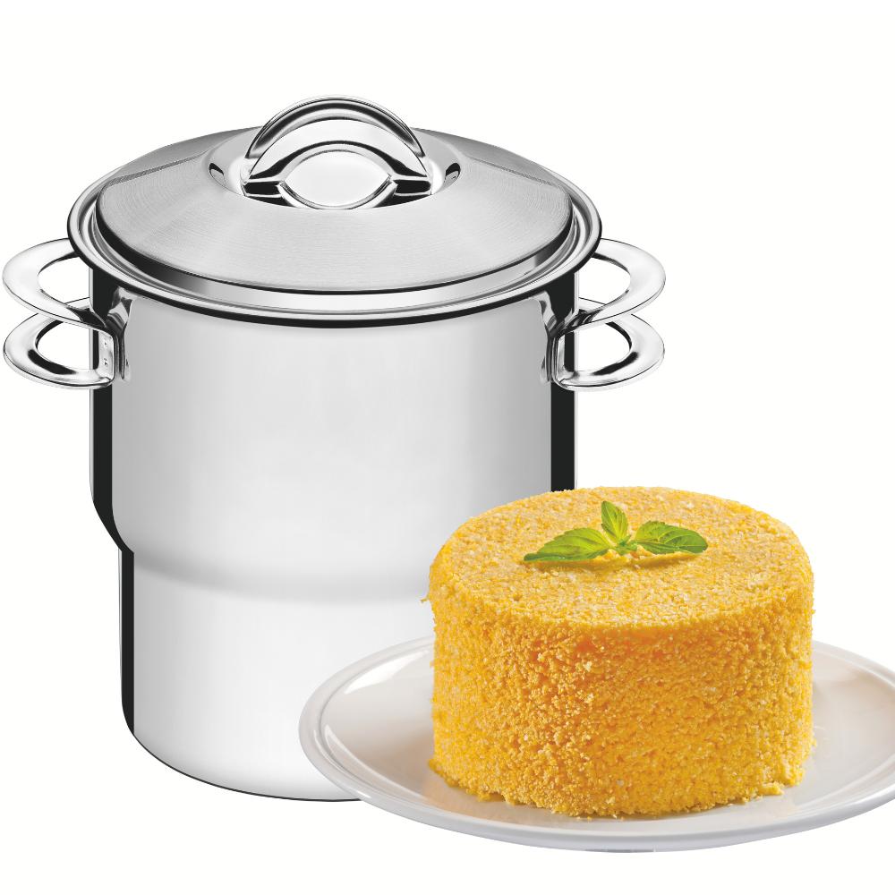 Cuscuzeira Solar em Aço Inox Com Alças e Tampa 14 cm 2,2 l - Tramontina 62519140