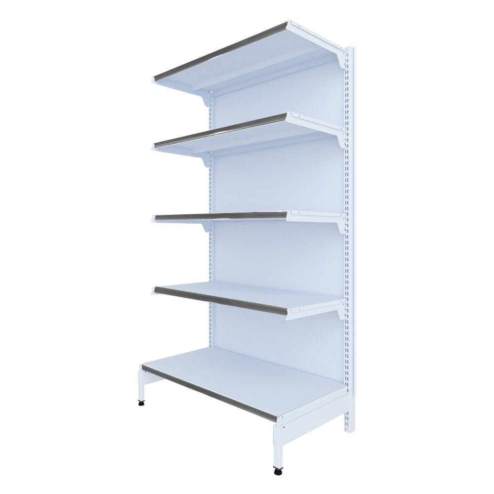 Gôndola Prateleira New Plus 1,70 Ponta GP - Sa Gôndolas Porta Etiquetas Cinza