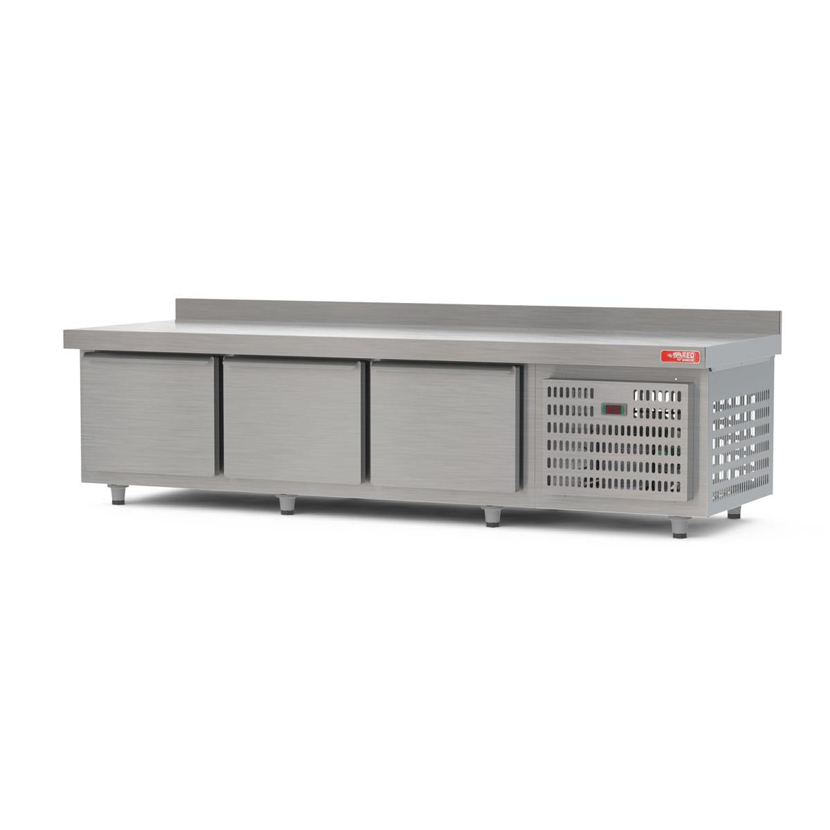Balcão de Preparo Congelados 3 Gavetas Inox -18ºc 200cm BCG20 220v - Red Chameleon