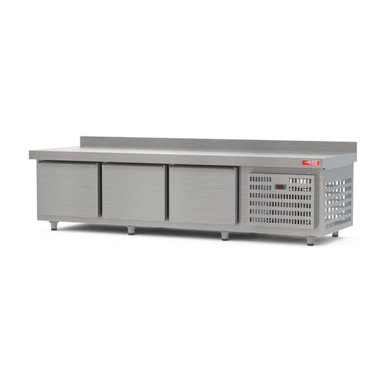 Balcão de Preparo Congelados 3 Gavetas Inox -18ºc 200cm BCG20 220v - Red Chameleon