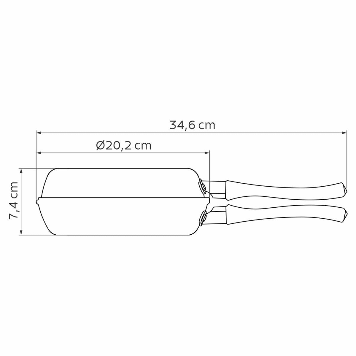 Omeleteira Loreto Em Alumínio Antiaderente Starflon Vermelho 20 Cm - Tramontina 20123820