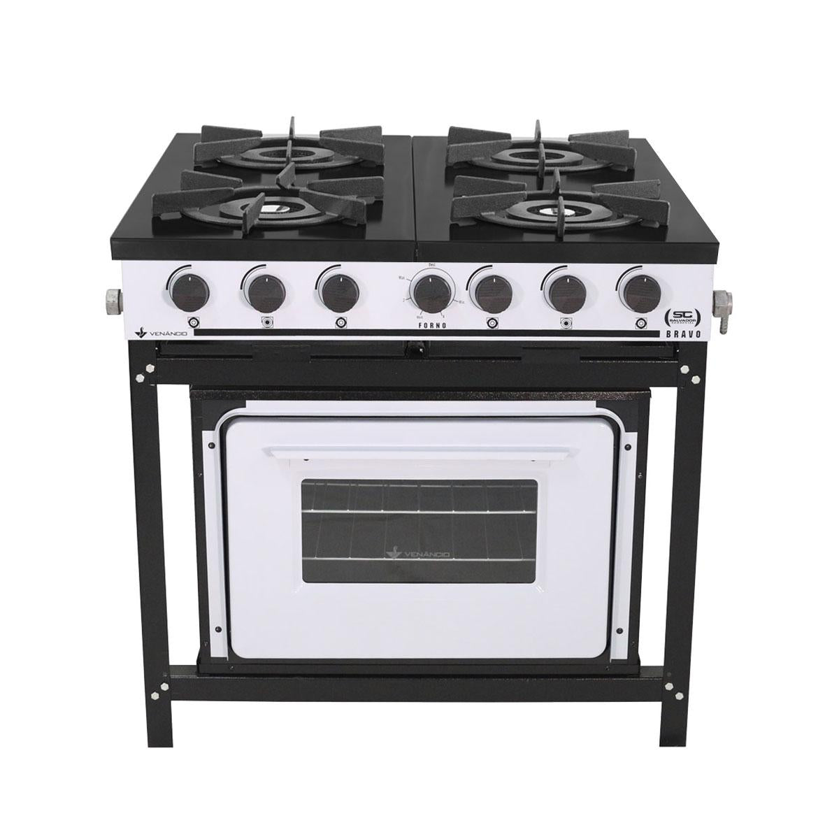 Fogão a Gás Bravo Multicores 4 Bocas Com Forno BR4BF - Venâncio Branco
