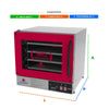 Kit Forno Turbo Elétrico Profissional Digital PRP-004 Plus 127V Vermelho + 4 Grades - Progás