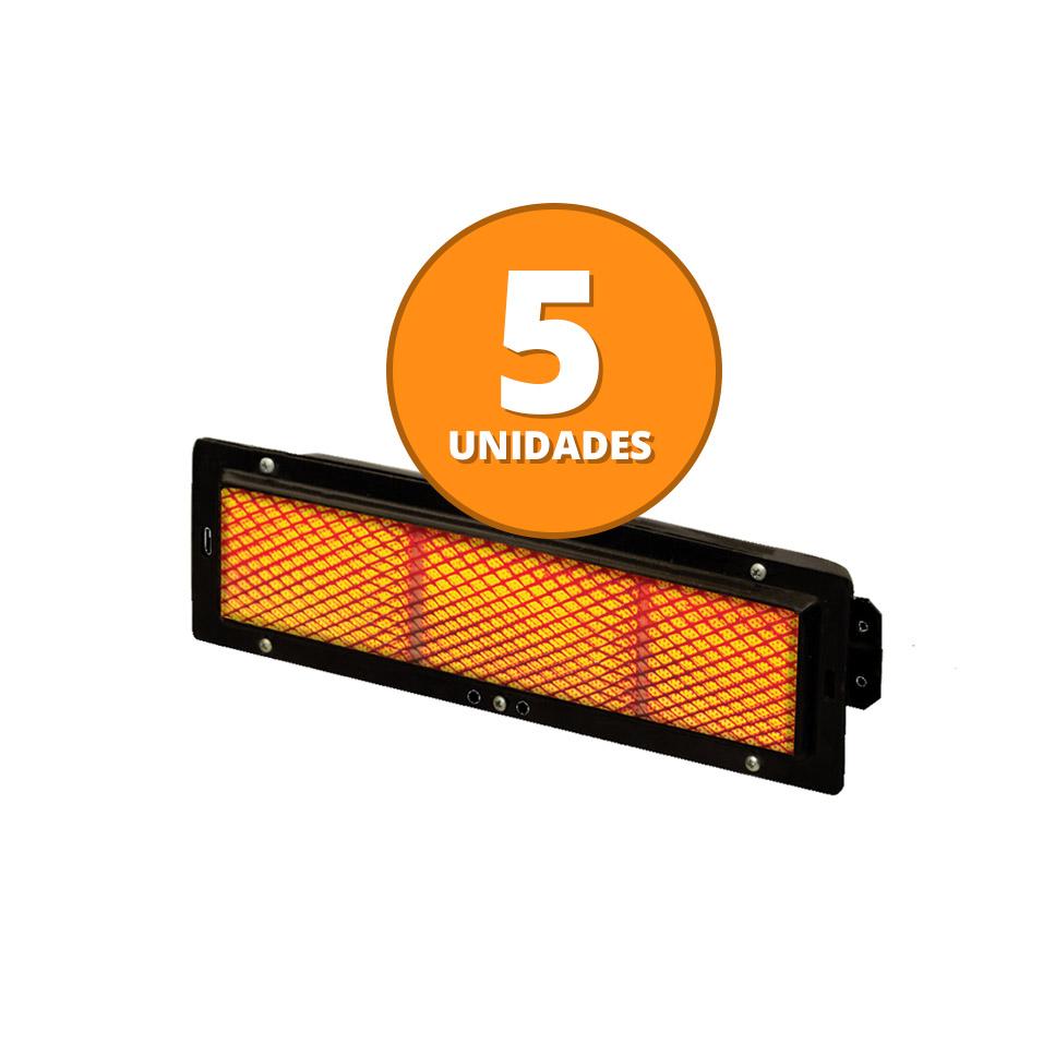 Kit - 5 Queimadores Infravermelho Esmaltado Assador de Frango - Maqenge