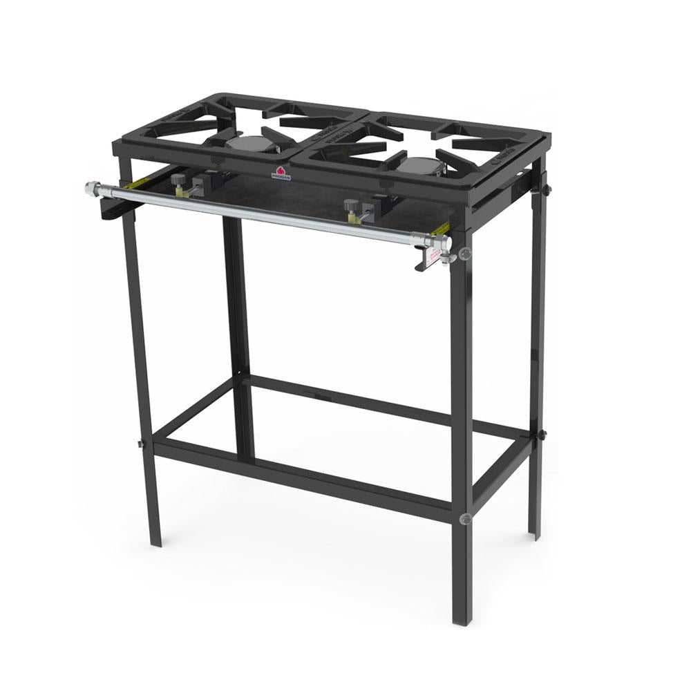 Fogão de Ferro para Cozinha Industrial Alta Pressão 2 Bocas 100mm PREA-200 FF - Progás