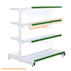 Kit - 10 Porta Etiqueta Simples 90 cm Verde Com Acrílico New Plus/plus - Sa Gôndolas