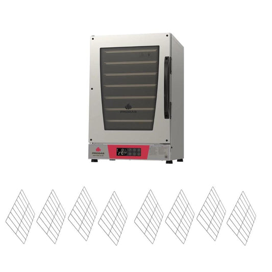 Kit Forno Turbo Elétrico Profissional Digital Prp-008 Plus 220v Vermelho + 8 Grades - Progás