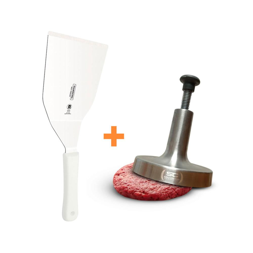 Kit Hambúrguer - Espátula Profissional + Modelador de Hambúrguer 14cm - Tramontina