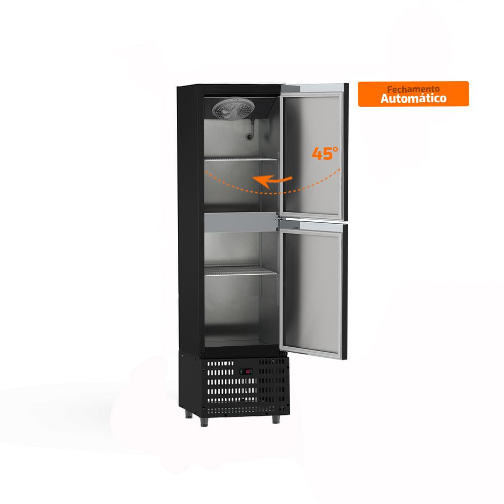 Mini Câmara 2 Portas Resfriados 335l Preto 0 a 7ºc Ar Forçado Motor Inferior Mcr2pp - Refrimate 220v