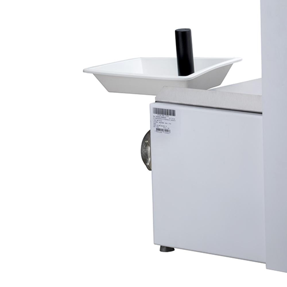 Serra Fita Profissional Branca com Mesa Inox e Moedor B.8 1/2 CV Bivolt - Malta 3101040