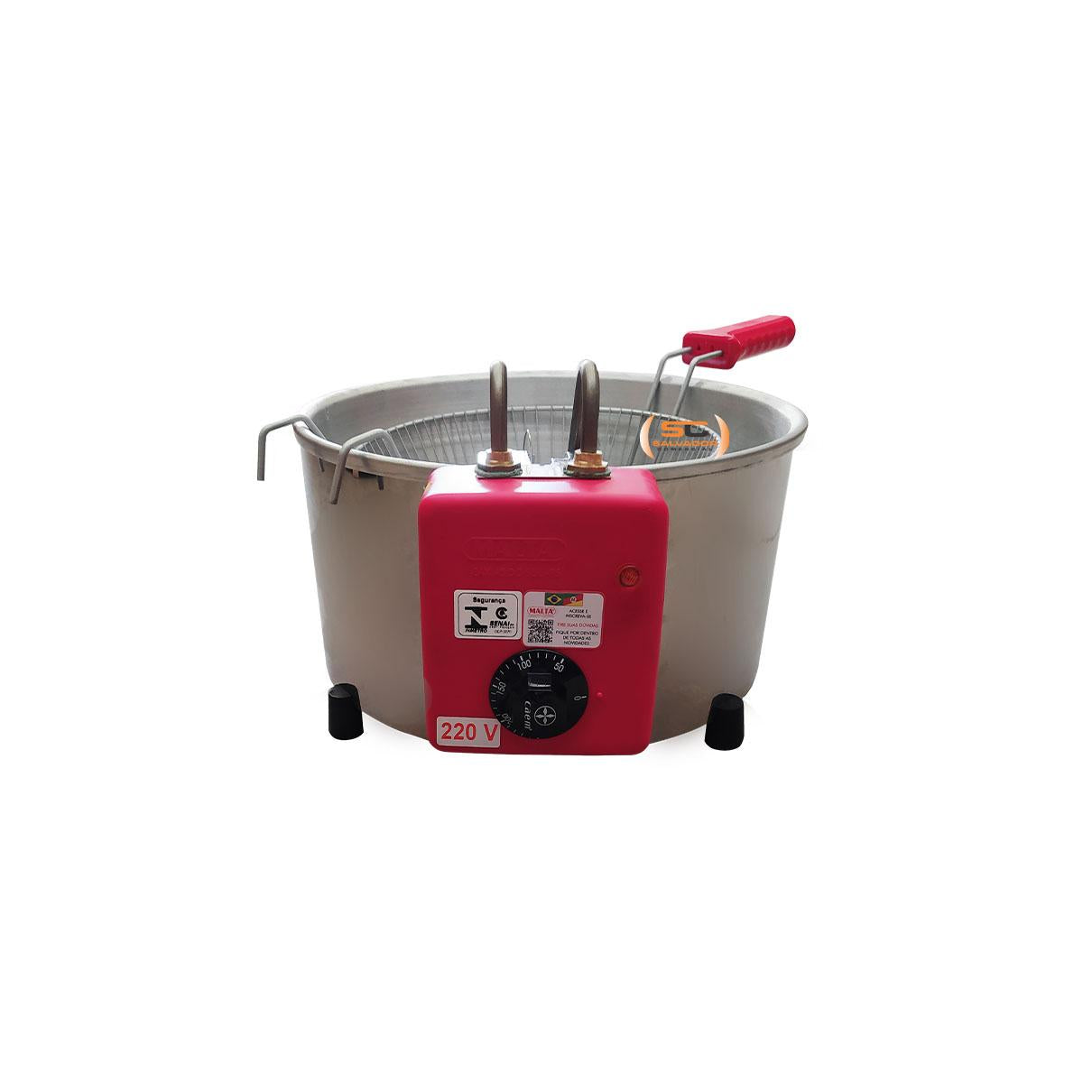 Fritador Elétrico Inox Tacho Fritura  Alumínio 7 Lts 127v 26110 - Malta