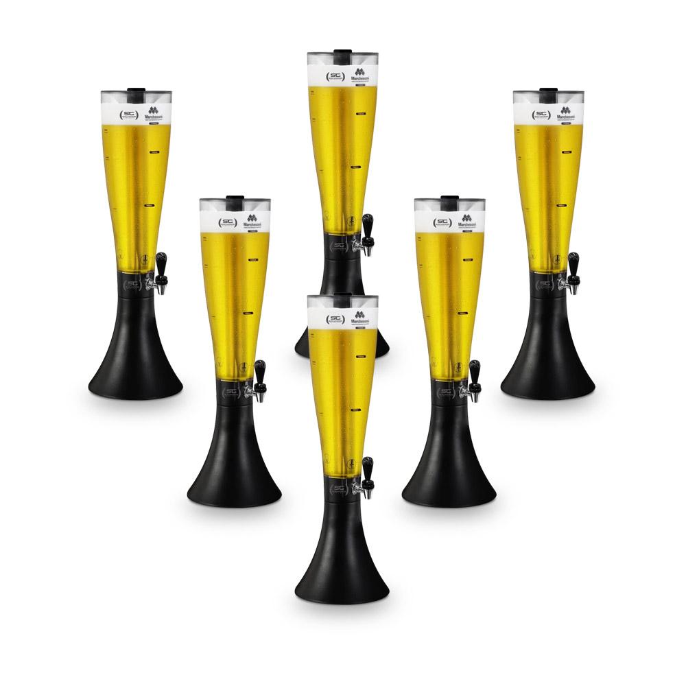 Kit 6 Torres de Chopp Tulipa 3,5 Litros Super Gelada Para Bar e Restaurante - Marchesoni
