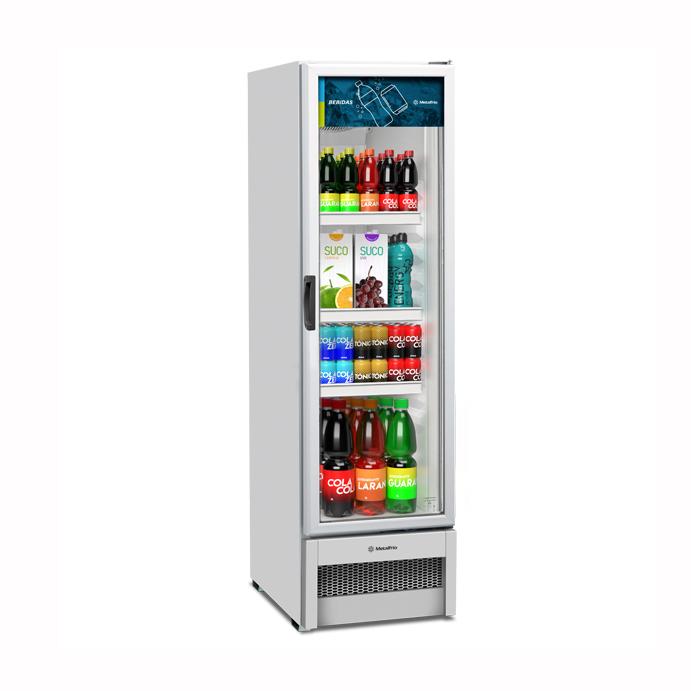 Refrigerador Visa Expositor Branco 303/326L Porta De Vidro 2°C a 8°C VB28RB - Metalfrio