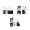 Kit - 2 Faqueiros Inox 30 Peças Ipanema Preto + 1 Conjunto Facas 9pç - Tramontina