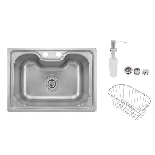 Conjunto Cuba Gourmet 50x40x20 Inox, Dosador 300ml, Cesto e Válvula - Tuizi 15900001