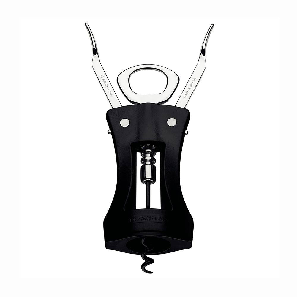 Saca Rolhas Harmoniza Design Ergonômico Corpo Abs e Abridor de Zamak Preto - Tramontina 25550100