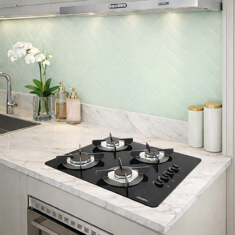 Fogão Cooktop Vidro Gás 4 Bocas Simples Safe Ferro Flange Inox Safe4 Bivolt - Nardelli 27011301-00