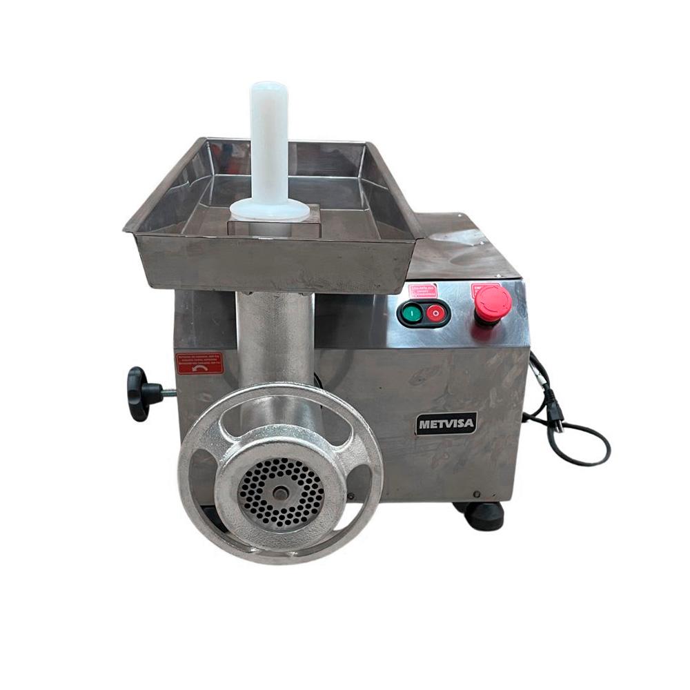 SEMINOVO - Picador Moedor de Carne Profissional Para Açougues Boca 22 Aço Carbono 1cv Pcl22l 220V - Metvisa