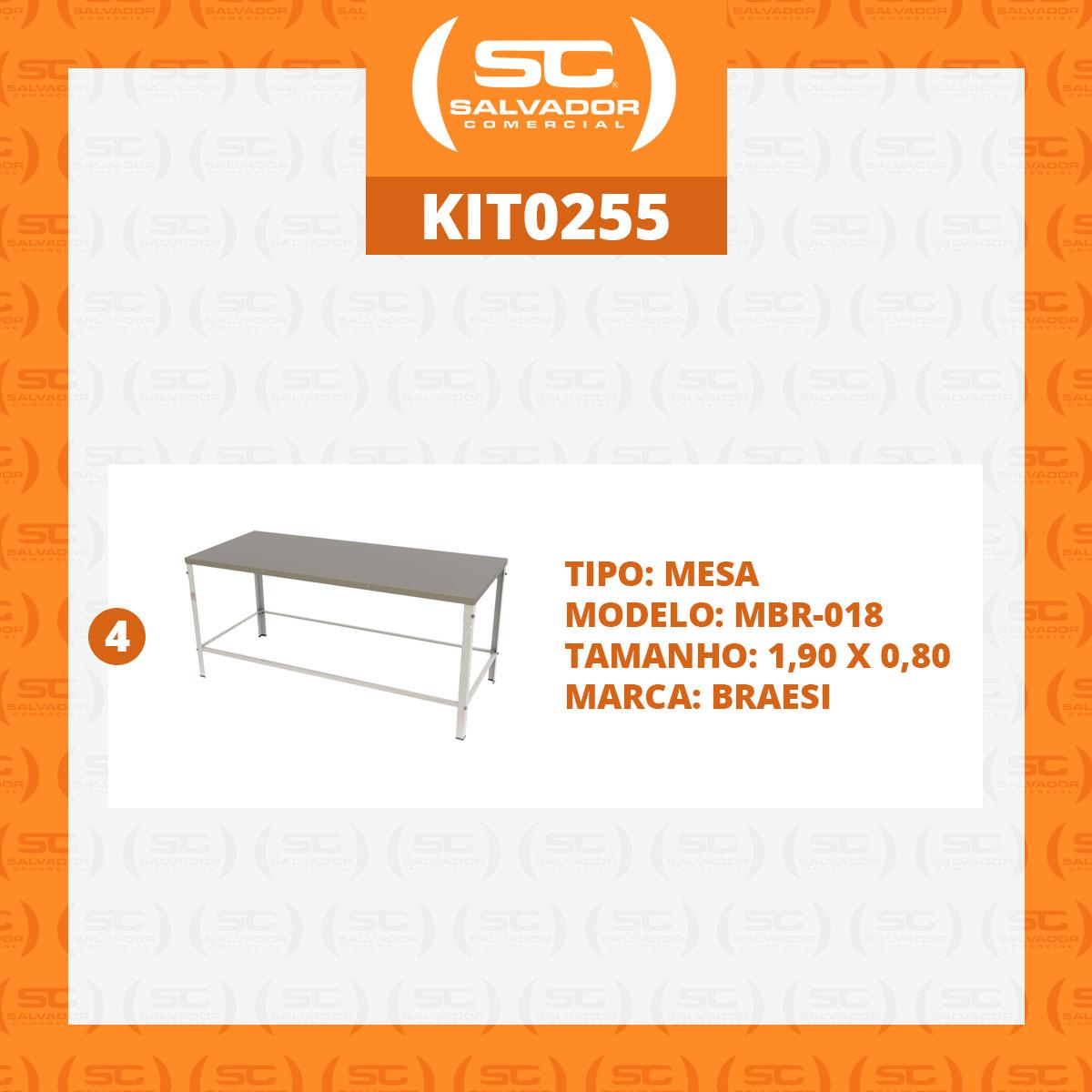 Kit - 4 Mesa Panificadora Desmontável 800x870x1900 Mbr-018 - Braesi