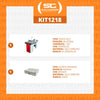 Kit - Caixa Supermercado Empacotador Check-out 1,5m Recorte + Caixa Dinheiro Manual Vermelho