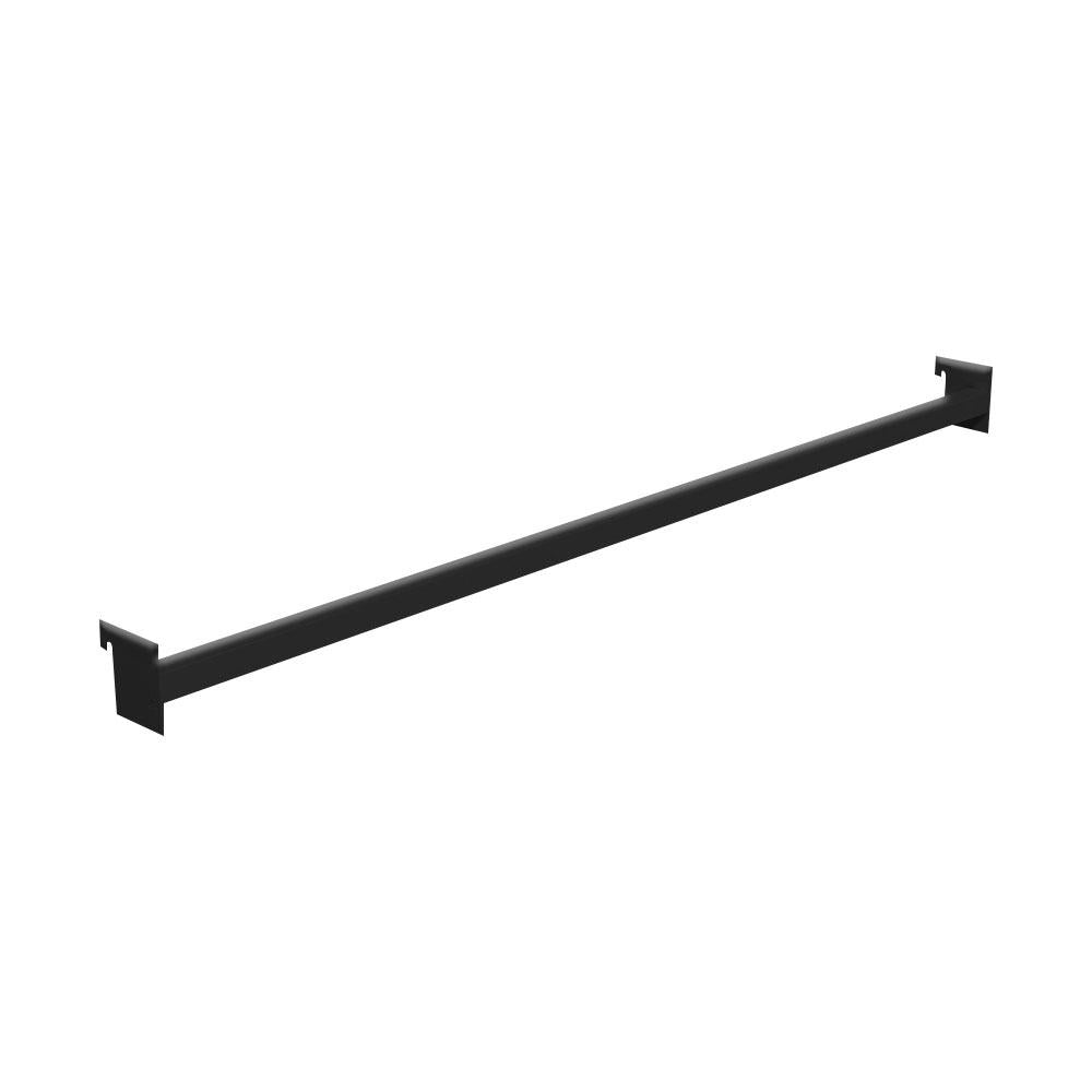Kit Régua 91cm Para Gôndola + 6 Ganchos 30cm Preto New Plus – SA Gôndolas