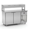 Balcão de Seviço Refrigerado Condimentador 150cm Com 5 Cubas de 1/2 Bsrc1500 220v - Refrimate