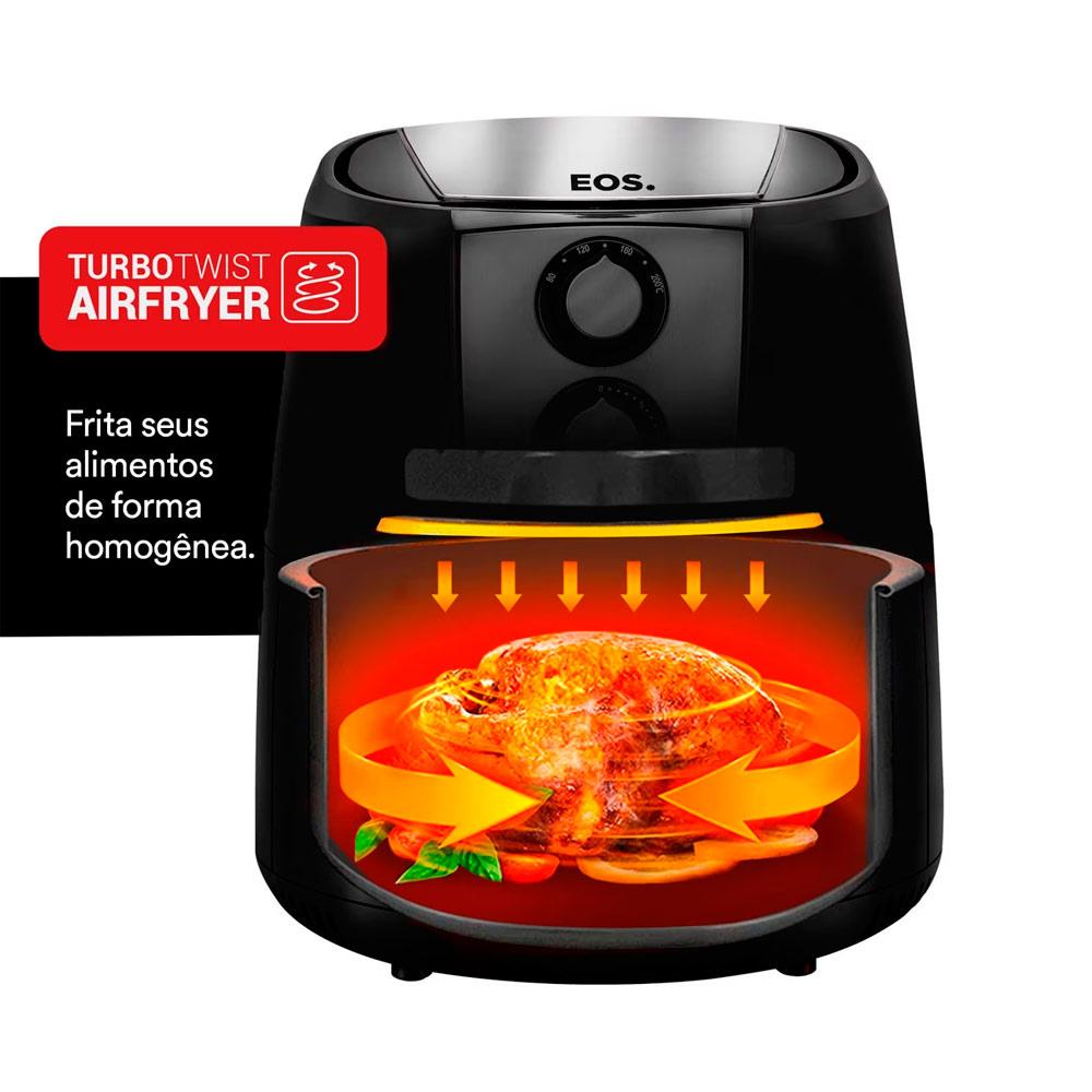 Air fryer Fritadeira Sem Óleo Chef Gourmet 4,2L Preta EAF42P 220V - EOS B166820