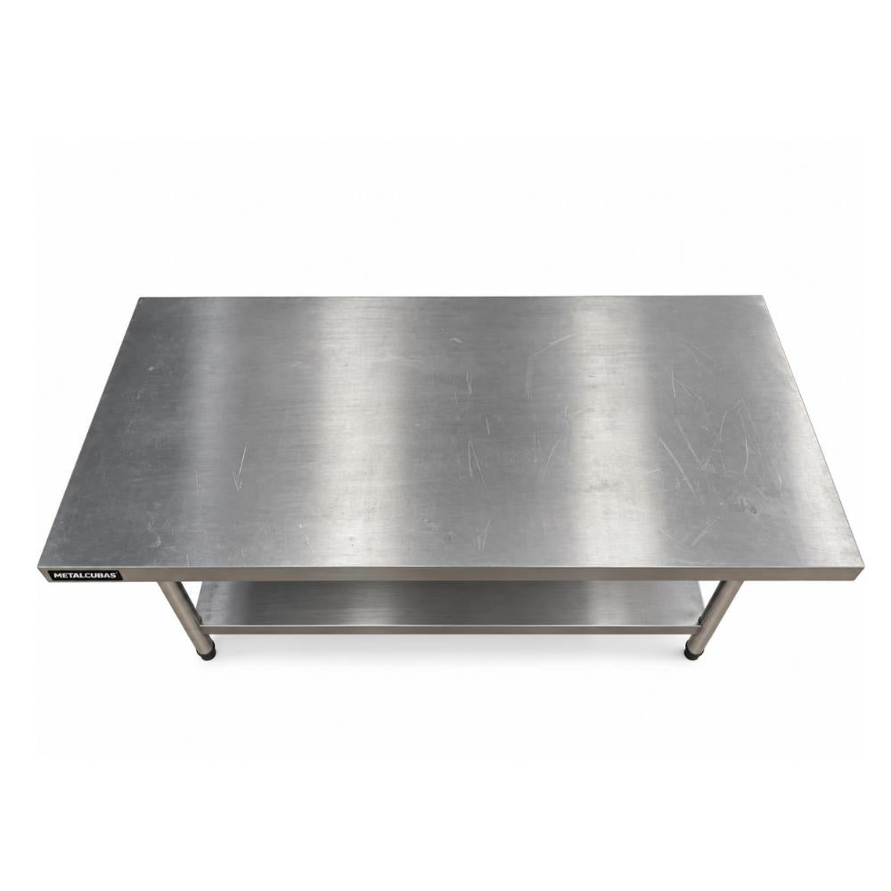 SEMINOVO - BANCADA DE APOIO TOTAL INOX  180 X 70 CM BA 1800/700 I - METALCUBAS