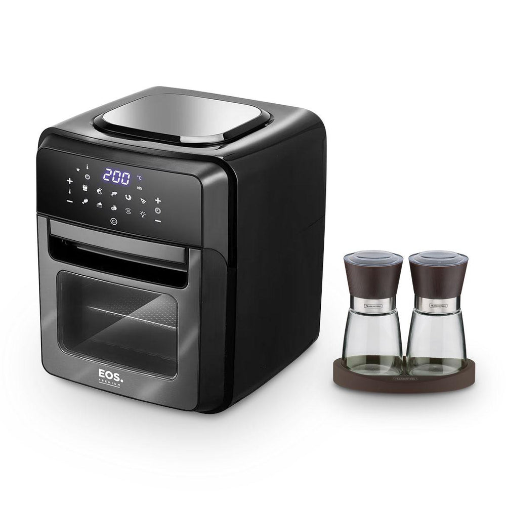 Kit Air Fryer Fritadeira Sem Óleo Toutch EAF12T 220V EOS + Moedor Sal e Pimenta Churrasco Tramontina