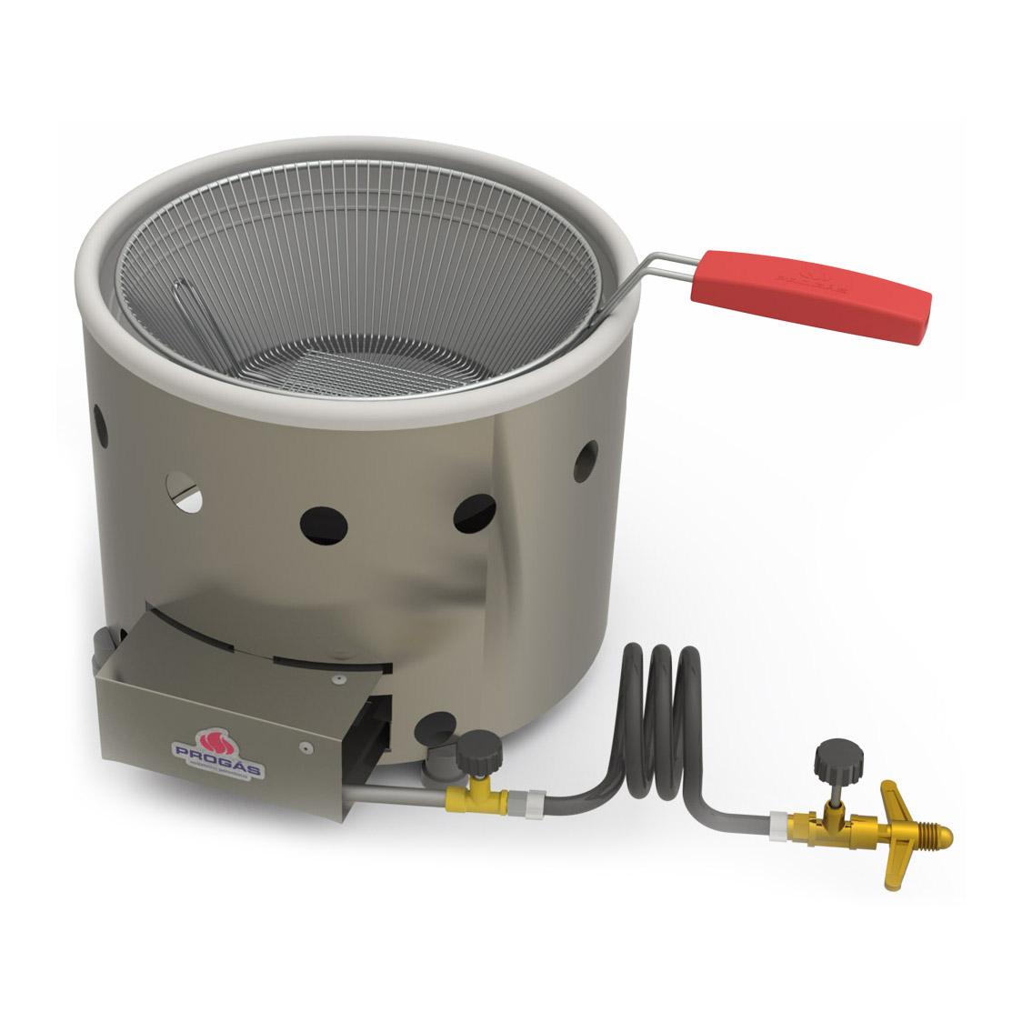 Tacho Fritador a Gás Alta Pressão 3L Óleo PR-310G Progás e Cortador de Legumes
