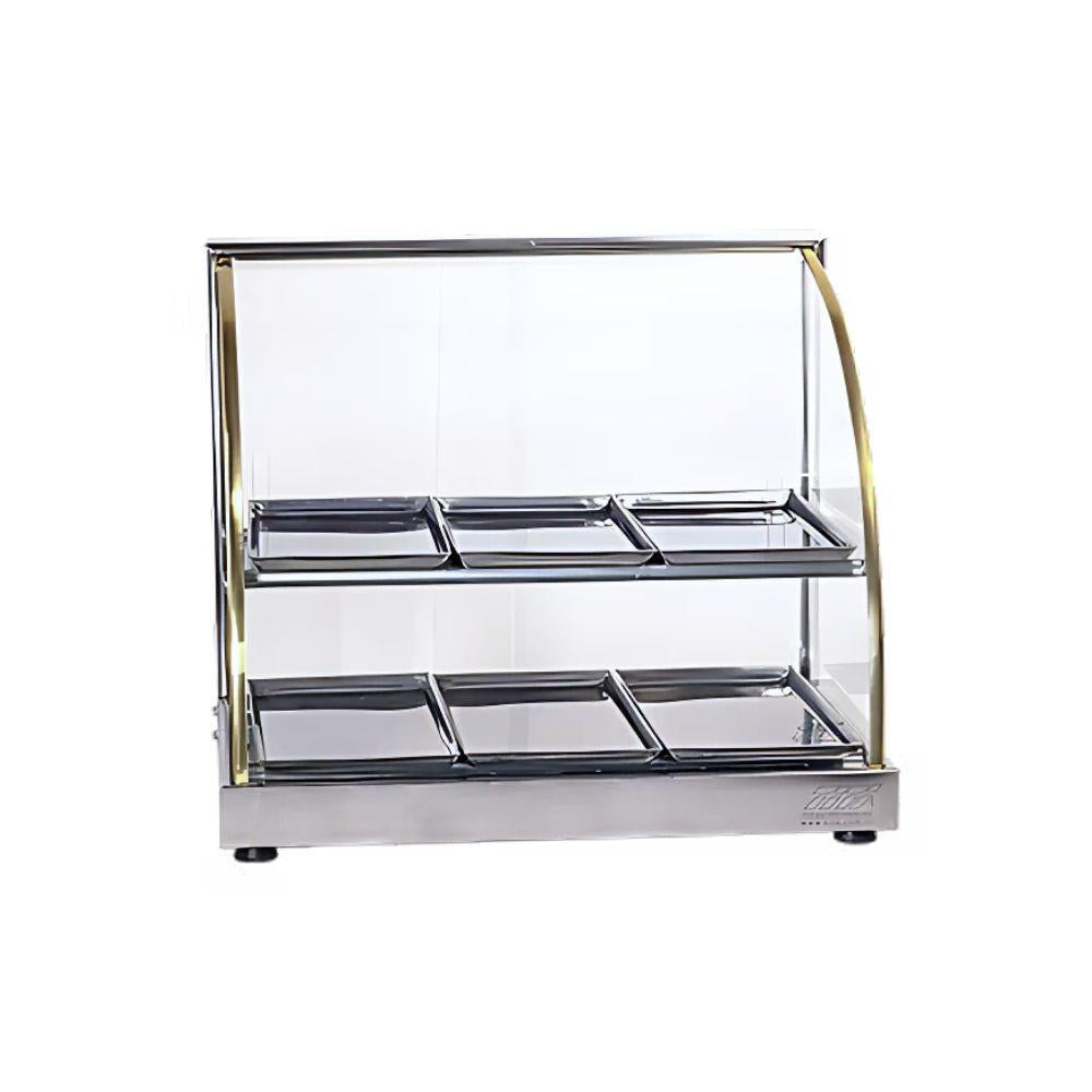 Estufa De Salgados Aquecida 6 Bandejas Vitrine Bancada Horizontal Dupla W6BD - Titã