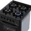 Fogão de Embutir 4 Bocas Picasso Line Preto Fosco Gás Glp Com Forno PCEL450 - Venax 30258
