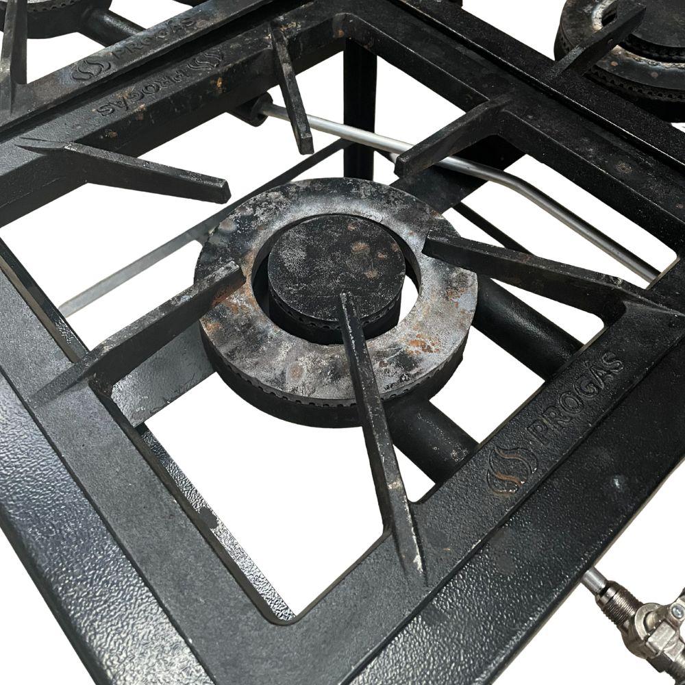 SEMINOVO - Fogão 4 Bocas 2 Duplas e 2 Simples Queimadores Ferro Fundido Baixa Pressão PMSD-42 G2 - Progás