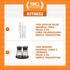 Kit - Faqueiro Premium 3 Peças + 1 Moedor de Sal e Pimenta Em Cerâmica e Vidro - Tramontina