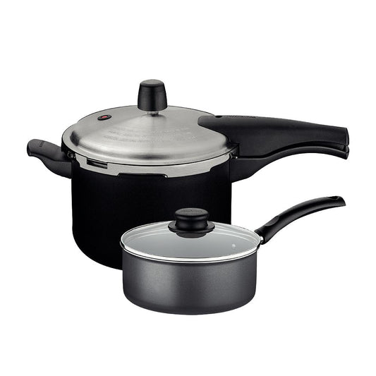 Panela de Pressão Effect 4,5L e Panela Turim Alumínio Chumbo Antiaderente 1,4L PTC - Tramontina