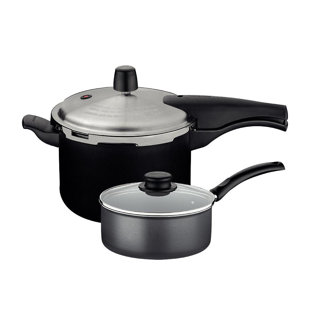 Panela de Pressão Effect 4,5L e Panela Turim Alumínio Chumbo Antiaderente 1,4L PTC - Tramontina