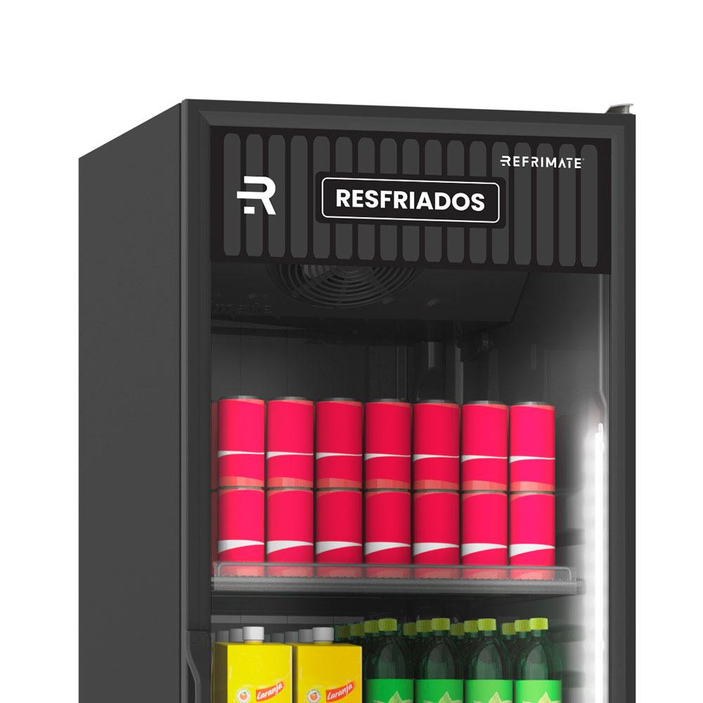 Refrigerador Visa Expositor Multiuso Preto 570L Porta De Vidro 0°C a 7ºC VCM570PVPP 220V - Refrimate
