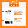 Kit - Panela de Pressão Inox 4,5l Brava + Jogo de Facas Plenus 9 Pçs - Tramontina