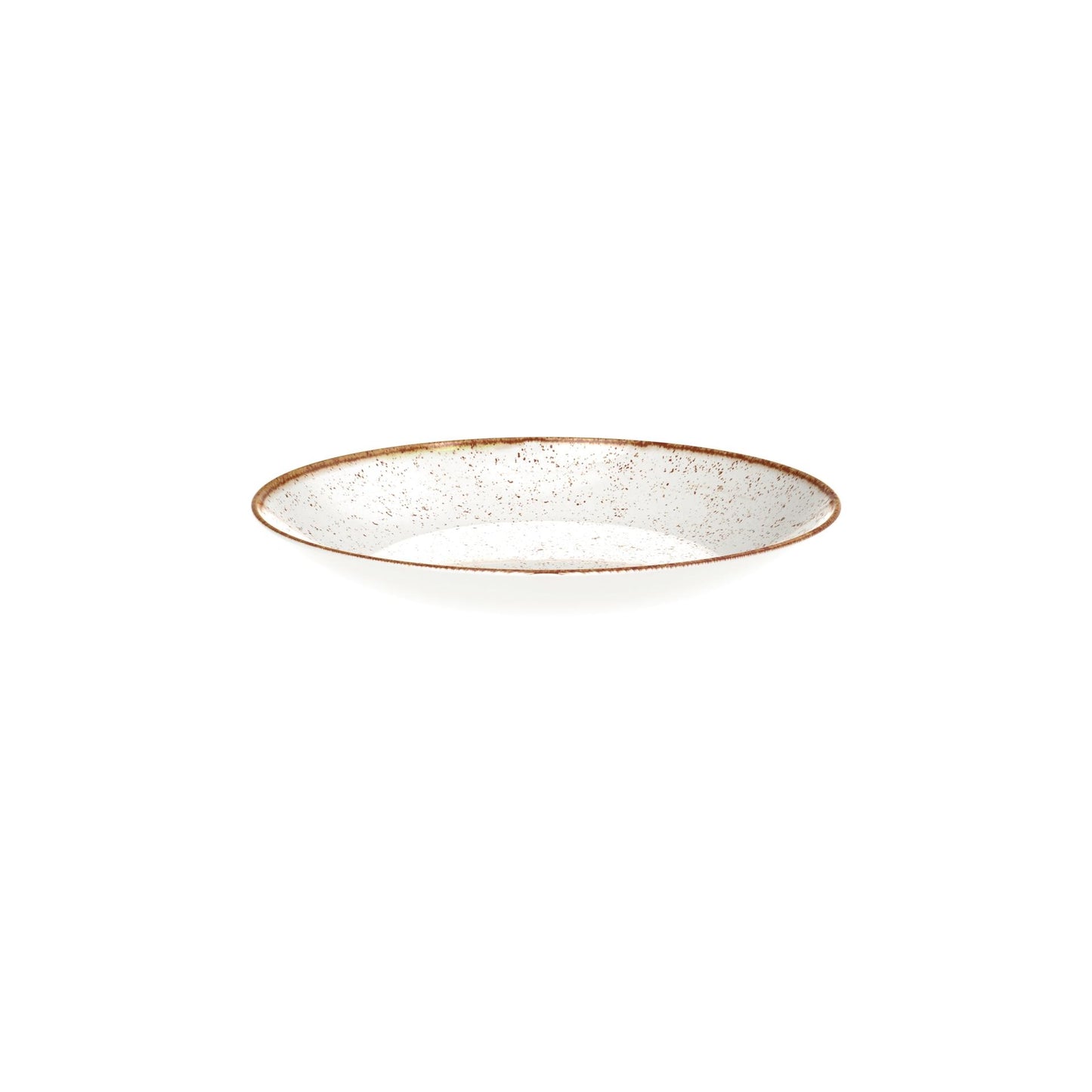 Conjunto de 12 Pratos Fundo Rústico Marrom em Porcelana Decorada 22 cm - Tramontina 96980011