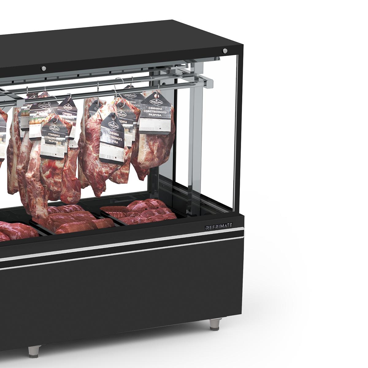 Expositor Açougue Vanguard Top Gancheira200cm Ar Forçado Eavtg2000 af 220v - Refrimate