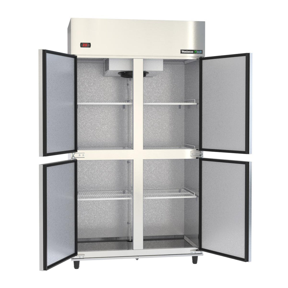 Mini Câmara Profissional Resfriada 4 Portas 2°C a 7°C Ar Forçado 680L Inox MCECV4P 220V - Venâncio 58320