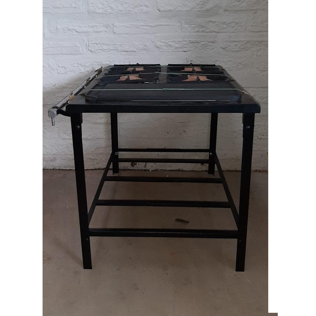 Semi - Fogao de Encosto 4 Bocas Simples Chapa, FG34ESCH - Gastromaq