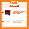 Kit Forno Turbo Elétrico Profissional Digital PRP-004 Plus 220V Vermelho + 8 Grades - Progás