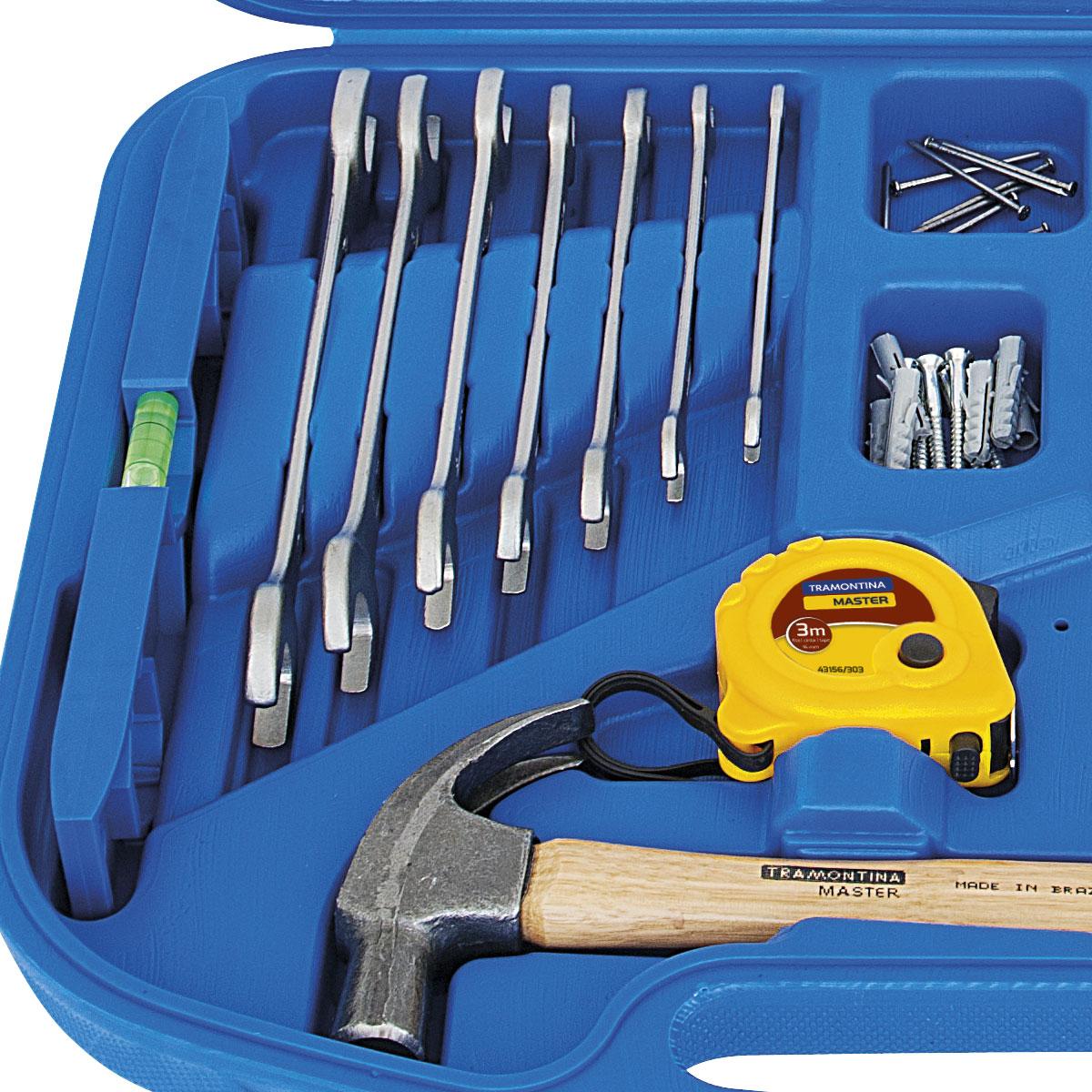 Kit de Ferramentas Essenciais Com Maleta 52 Peças  Manuais - Tramontina 43410030