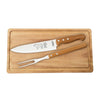 Kit 3 pç Faca, Garfo e Tábua Madeira 20x38 Churrasco Lâminas Inox  - Tramontina 22399076